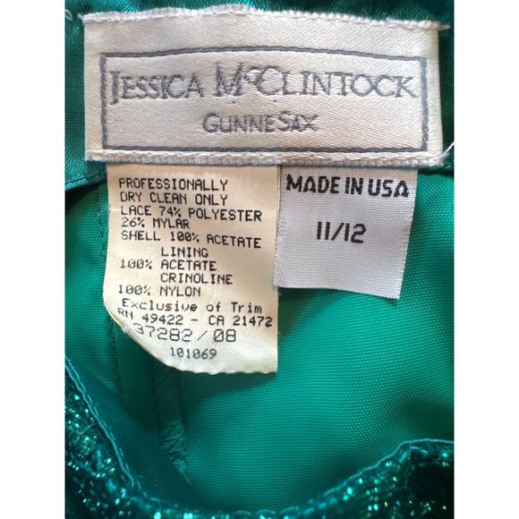 Jessica McClintock Gunne Sax Teal Asymmetrical Dress - 80s semi formal dress - Picture 8 of 16
